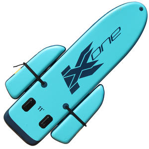 Rafting en eau vive en plein air, pêche, kayak <span class=keywords><strong>gonflable</strong></span> pliable, pagaie, SUP, deux plateformes flottantes, capacité de charge de 200 kg, eau - Product Image 2