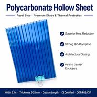 Panneau de toiture en polycarbonate multi-parois, isolation thermique, résistant aux UV, pour projets de bâtiments commerciaux