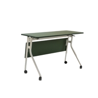 Bureau mobile pliant en acier au design moderne pour étudiants universitaires, avec caractéristiques écologiques, roulettes agiles et plateau avant, idéal pour les réunions de bureau
