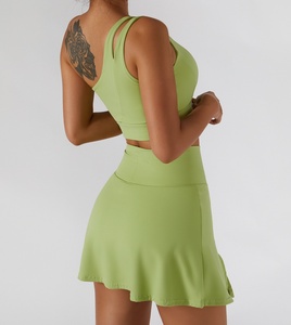 Conjunto <span class=keywords><strong>Deportivo</strong></span> para Mujer Lanyu, Falda-Pantalón de Golf de Cintura Alta, <span class=keywords><strong>Sujetador</strong></span> <span class=keywords><strong>Deportivo</strong></span> de Un Hombro, Talla <span class=keywords><strong>XL</strong></span>, Falda de Tenis Estampada, Conjunto de 2 Piezas, Pantalones Cortos Transpirables - Product Image 5