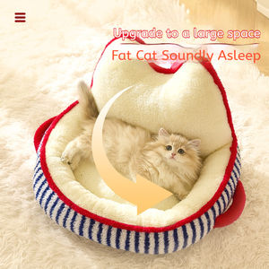 Meistverkauftes Korallenvlies-Katzenbett für Zuhause Warmes Luxus-Katzenbett Niedliches und Gemütliches Hundebett Katzenbett für Herbst und Winter - Product Image 4