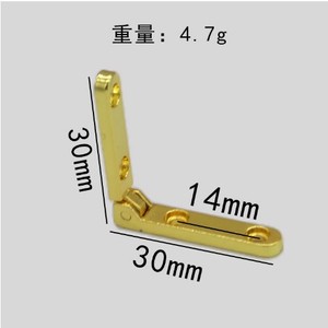 Bisagra para muebles, aleación de zinc, montaje en superficie, diseño minimalista duradero para cajas, estuches de cosméticos, embalaje de madera - Product Image 2