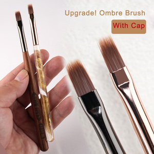 Dense Wide Nylon Ombre Nail Brush Gel Gradient Blending Dyeing Nail <b>Polish</b> Painting Pen for Manicure - Product Image 3