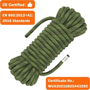 Corde d'escalade statique <span class=keywords><strong>en</strong></span> nylon de 10,5 mm, 10 m-70 m (32 pi-230 pi), équipement d'escalade sur roche/glace, d'évacuation, de sauvetage et de parachutisme <span class=keywords><strong>en</strong></span> extérieur - Product Image 2