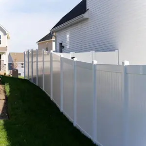 플라스틱 자외선 방지 및 조립 쉬운 6x8 PVC 패널 농장 울타리 정원 브랜드 펜싱 격자 새로운 개인 정보 보호 화이트 비닐 울타리