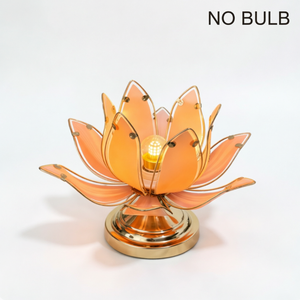 ピンクガラス蓮の花テーブルランプゴールドフレームモダン<span class=keywords><strong>LED</strong></span>ウォームホワイトベッドサイドナイトライトクリエイティブ禅装飾デスクランプ - Product Image 6