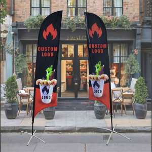 Custom Dance and Beach Feather Flags Fiberglass Frame Windproof Easy Install - Product Image 1