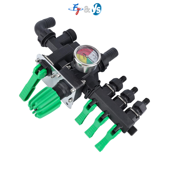 YS Plant protection Machine 3-way Water Divider High Pressure Sprayer Pressure Regulating Sprayer Shunt with Valve Control