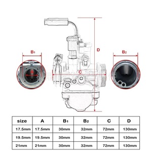 Carburador Dellorto Phbg de 19,5 mm para motocicleta de 50-100 cc, sistema de combustible modificado R2587 R2590 - Product Image 4