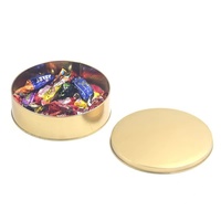 Boîte à biscuits ronde vide en étain doré RTS 6,5/7,8 pouces 168*50mm 198*64mm Boîte en fer blanc alimentaire pour gâteaux et tiramisu Boîte à pâtisserie