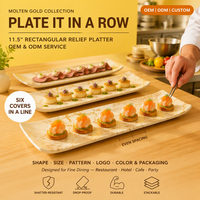 Fournisseur OEM ODM de vaisselle en mélamine : Assiettes, Barform, Embossing, Assiettes à crudité pour îlot de cuisine, Assiettes à sequins, Assiettes pliables