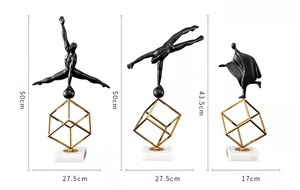 Decorazioni per la casa moderne decorazioni in resina in metallo ginnastica figura craft home desktop decoration per <span class=keywords><strong>soggiorno</strong></span> - Product Image 5