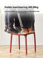 Chaise de salle à manger ergonomique moderne en plastique de style nordique, avec dossier confortable, idéale pour la maison, le bureau ou la chambre.