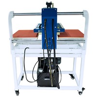 Presse à chaud pneumatique industrielle 40x60cm à double station pour transfert par sublimation semi-automatique, nouvelle machine d'impression AIBA