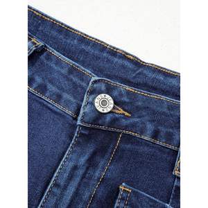 Sidefeel femmes Zimbaplatinum cheville Denim taille haute jambe droite coupe ample extensible respirant jambe large jean XL - Product Image 2