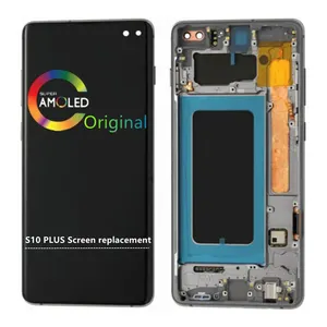 Barato tela de toque LCD do telefone móvel para samsung s10plus lcd para samsung s10plus para samsung s10plus display lcd