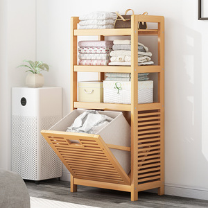 Cesta de almacenamiento de ratán de bambú para la lavandería del hogar para organizar espacios desordenados en los baños que manejan la <span class=keywords><strong>ropa</strong></span> <span class=keywords><strong>sucia</strong></span> - Product Image 2