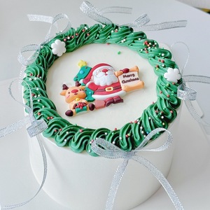 Honey And Sweetness Christmas Cake Decorations Acrylic Santa Reindeer Cup Holders For Holiday Baking - Product Image 3