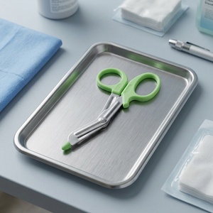 Ciseaux chirurgicaux personnalisables avec manche Chartreuse, utilisation manuelle, certifiés CE, instrument de classe I - Product Image 3