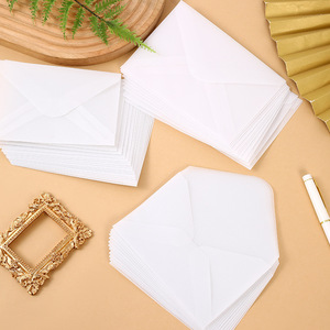 Sobres de Invitación de Boda con Logotipo Personalizado para Empaque de Regalos con Papel de Calco, Empaque Transparente Blanco, Personalizado - Product Image 3