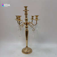 Candélabre en métal doré LEDA pour mariage, événements, décoration de table, centre de table de mariage