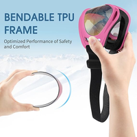 Dilupu Hommes Femmes Enfants Adultes Lunettes de Ski Snowboard Moto Lunettes ATV Lunettes pour Garçons et Filles