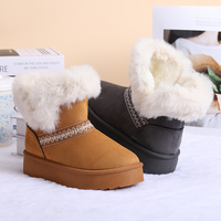 Bottes d'hiver pour femmes, nouvelle collection, très vendues, mi-mollet, fourrure courte artificielle, semelle antidérapante, chaudes et durables