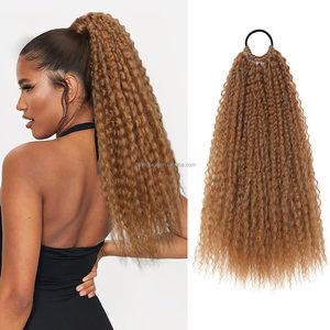 Venta al por mayor sintético rizado extensión de cola de caballo rizado onda Cola de Caballo Afro rizado pelo Cola de Caballo <span class=keywords><strong>coletas</strong></span> para el cabello de las mujeres - Product Image 2