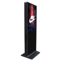 Lecteur multimédia LCD 43/49/55 pouces, afficheur numérique vertical sur pied, double écran tactile, publicité double face, basé sur le cloud