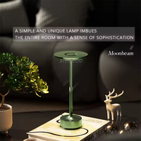 Lampe de bureau LED moderne sans fil à gradation tactile rechargeable pour hôtels Lampe de table à batterie LED au design simple