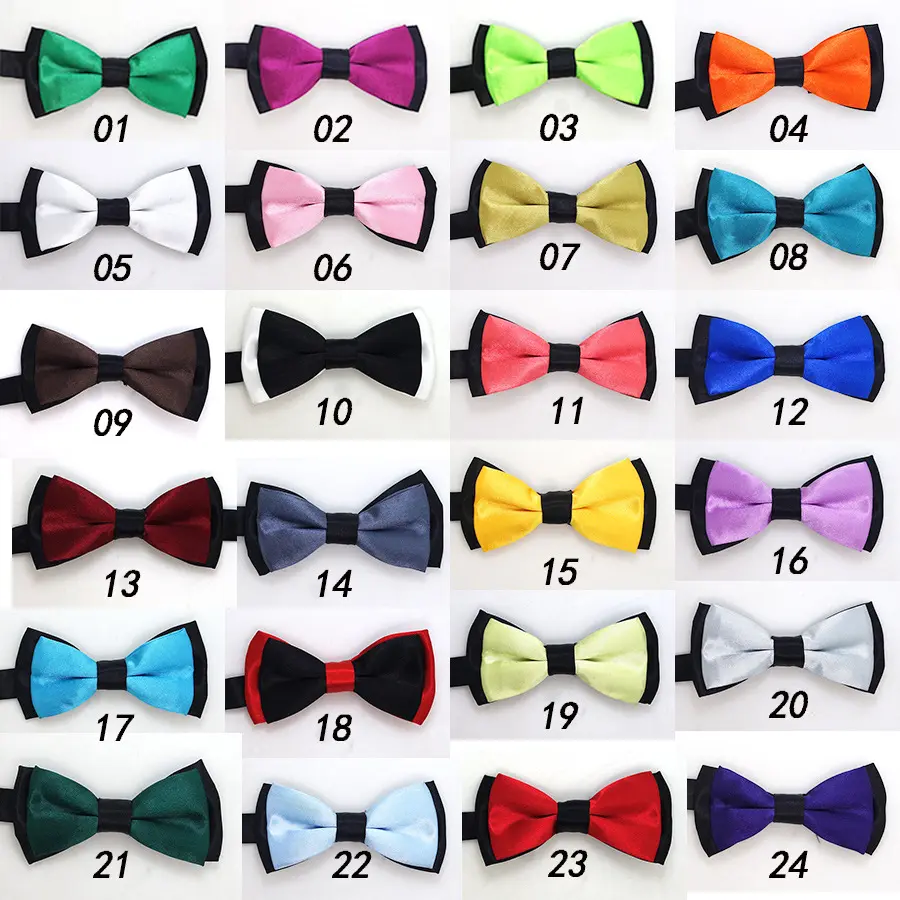 Mens Bow Tie Solid Fashion Butterfly Bow Ties Waterproof Plain Bowtie For Men Party Wedding Gift