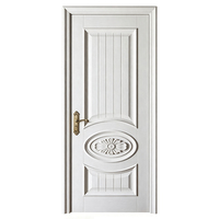 Porte intérieure de chambre moderne en bois massif de haute qualité, surface MDF CPL, non vernie, porte en bois polymère stratifié continu KX-44