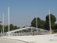 Sistema de Truss de Aluminio Soldado con Pernos, Exhibidores de Escalera Plateados Modulares para Escenario/Concierto/Iluminación/Stand de DJ