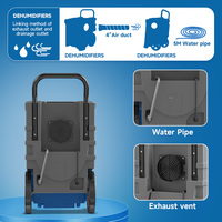 Déshumidificateur 70L, sécheur, ETL CE SAA avec réfrigérant R410 R290, machine industrielle et commerciale pour la restauration et les dégâts d'inondation