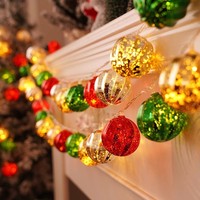 Guirlandes lumineuses de Noël à LED, styles Père Noël et Bonhomme de neige, lumières décoratives pour l'ambiance des fêtes de Noël, décorations intérieures et extérieures pour la maison