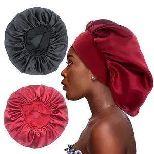 Bonnets en soie réversibles et enveloppes de cheveux en Satin avec Logo personnalisé