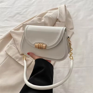 Sac à bandoulière croisé pour femme, style vintage, grande capacité, nouvelle collection printemps-été, en PU, avec sangle simple, carré moyen, couleur unie - Product Image 6