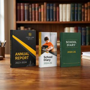 Custom Printed Kraft Paper <b>School</b> Diary Annual Report <b>Folders</b> with Four-Color Printing Laminated Finish Custom Orders - Product Image 2