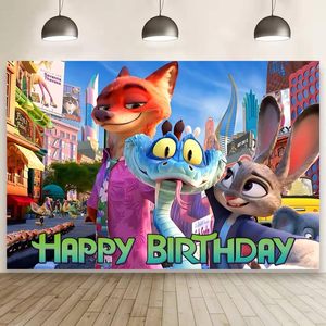 Décorations de fête d'anniversaire <span class=keywords><strong>Dr</strong></span> Seu, thème bleu, bannière Joyeux Anniversaire, décorations de chat, toile de <span class=keywords><strong>fond</strong></span>, accessoires de photomaton - Product Image 4