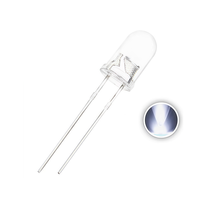 Lentille claire tête ronde CRI Ra>95 couleur d'émission blanche 18000-20000mcd haute lumière 5mm LED