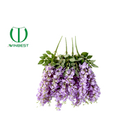 Décoration de plafond en glycine artificielle soyeuse violette, centres de table pour mariage, décorations de table pour fête de mariage, vente en gros