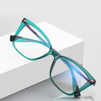 Monture de lunettes optiques Partagas Retro TR90 œil de chat avec charnière à ressort, anti-lumière bleue, pour femmes