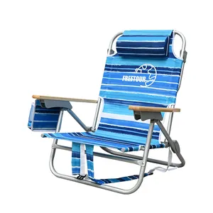 도매 조절 휴대용 알루미늄 경량 접이식 야외 비치 라운지 의자