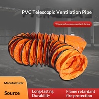 Ventilateur mobile axial sur pied avec conduit en PVC à structure spirale, hotte d'extraction télescopique en toile, gaine de ventilation personnalisable