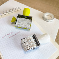 Tampon encreur à rouleau en caoutchouc pour date, texte, lettres, chiffres et logo