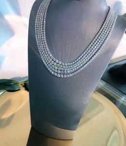 الفاخرة 6 قيراط الماس الطبيعي قلادة 16 بوصة قلادة في الذهب 18k - Product Image 3