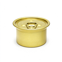 Boîte en aluminium vide de qualité alimentaire pour emballage de snacks, noix et aliments, boîte ronde avec couvercle facile à ouvrir