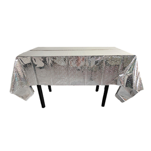 Factory Direct Birthday Decoration Disposable <strong>Table</strong> Covers Plastic Waterproof Aluminum Foil Party <strong>Table</strong> <strong>Cloths</strong> - Product Image 5