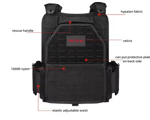 سترة تكتيكية خارجية سريعة الفك من البوليستر 1000D مع نظام مولي للحماية - Product Image 5