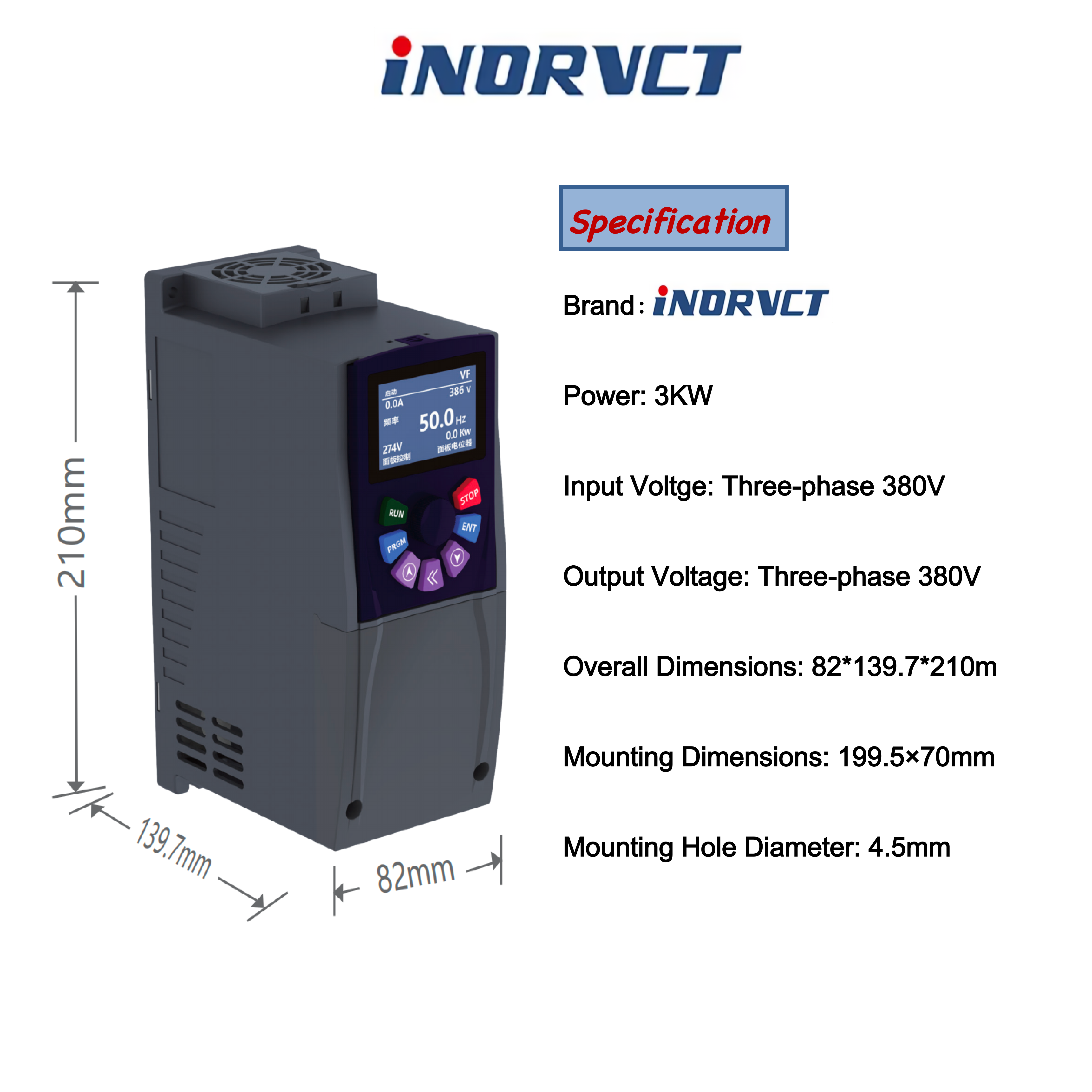 3.0KW Three Phase 380V